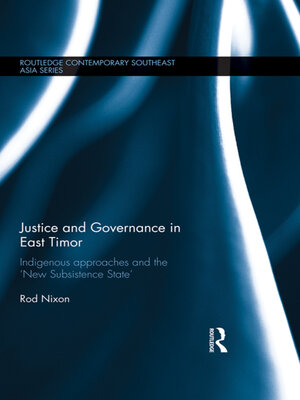 cover image of Justice and Governance in East Timor